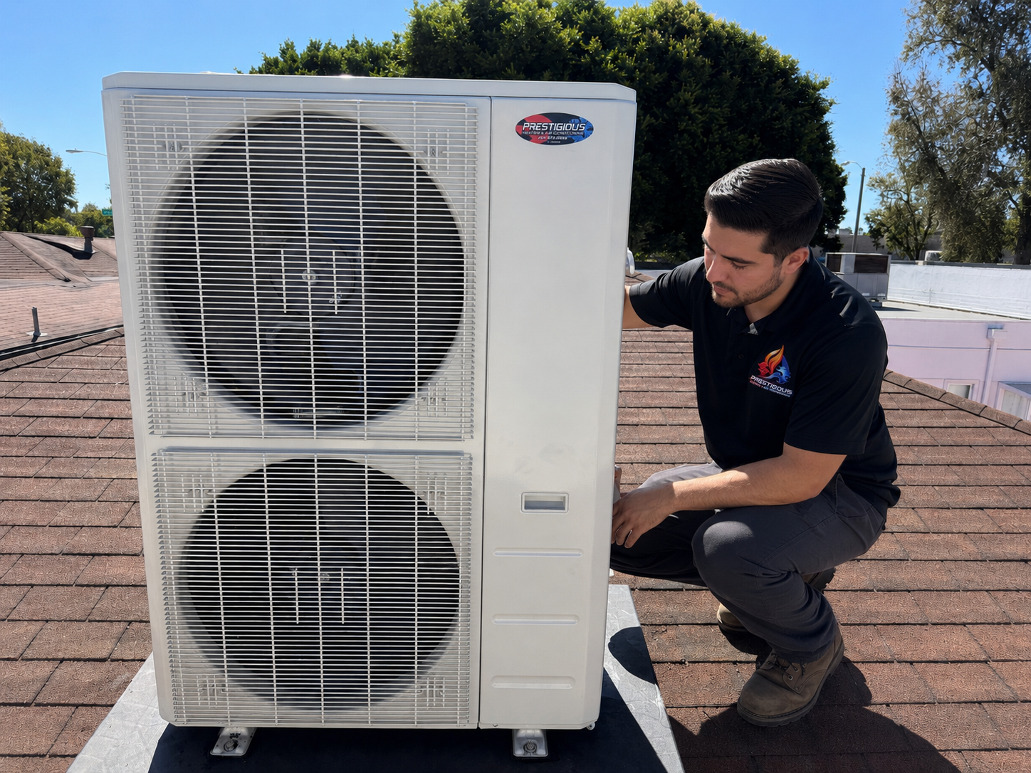 Completed high efficiency AC installation at a Carlsbad CA home