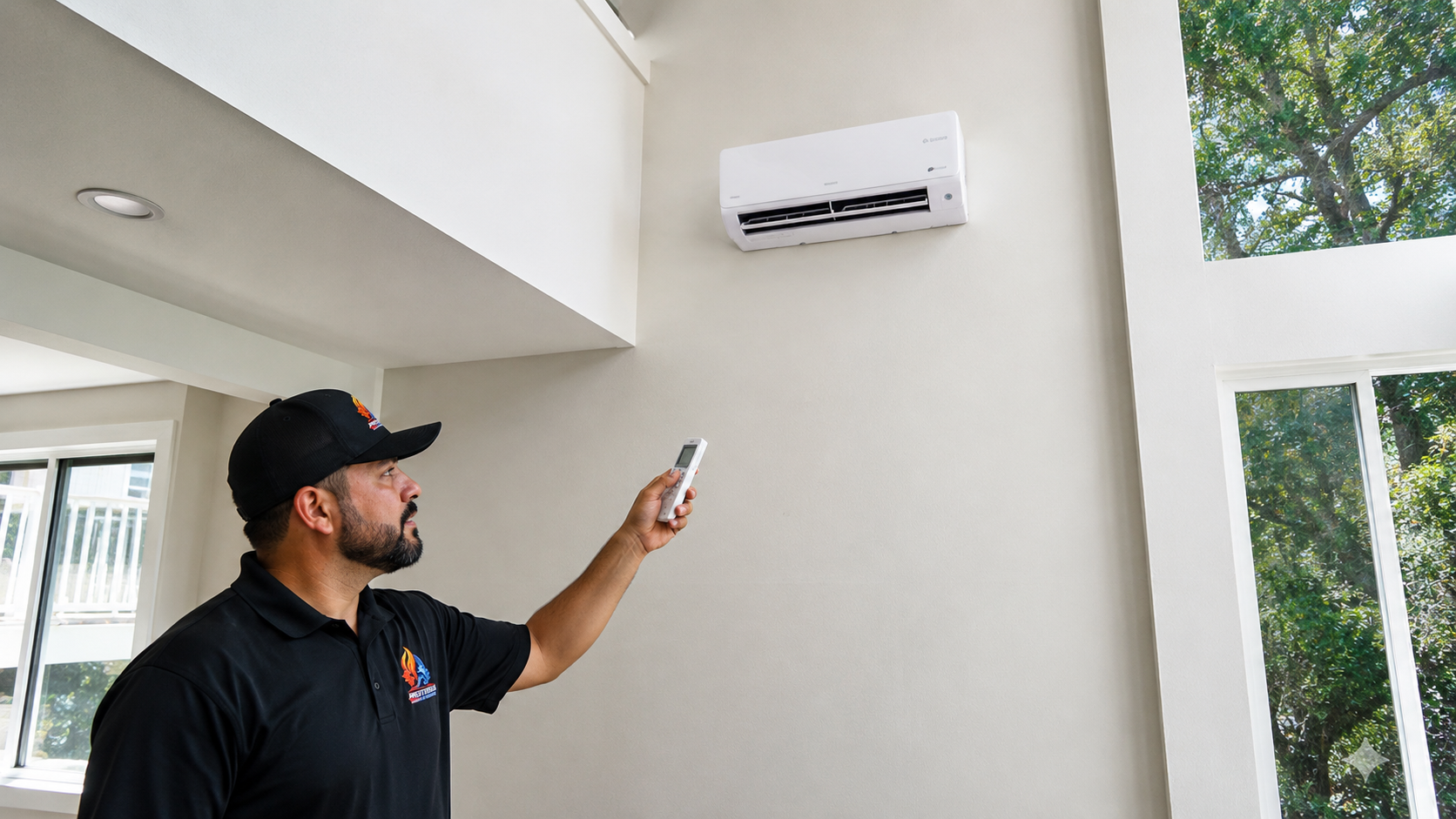 Ductless mini-split installed in a bonus room for targeted comfort in Carlsbad CA