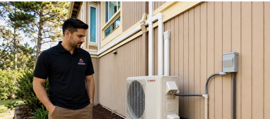 Completed ductless mini-split installation providing targeted indoor comfort in Carlsbad CA